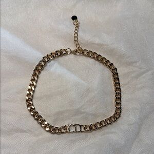 Gold Chain Necklace with CD Logo